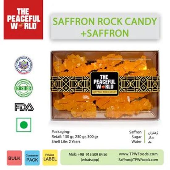 تصویر  Saffron Rock Candy + Saffron
